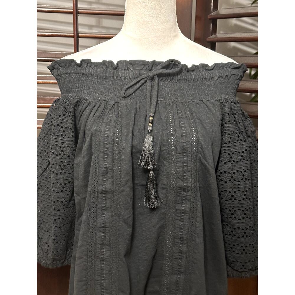Lauren Ralph Lauren Women's Off Shoulder Eyelet Lace Sleeve M NWT - Picture 3 of 10